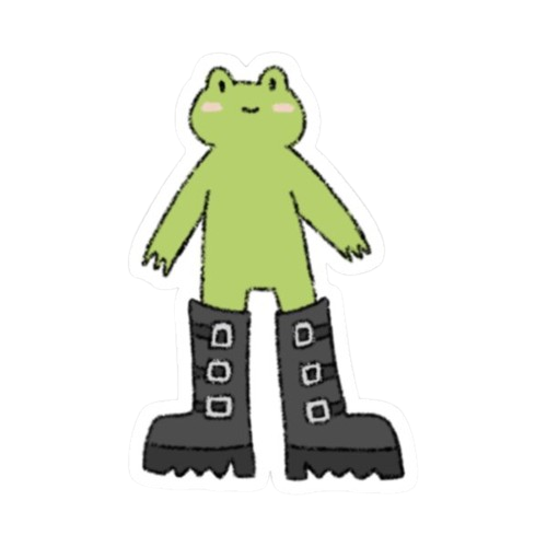 Frog in a little boot